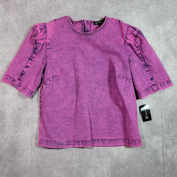 INC international Concepts Short Sleeve Pink Top Size Medium - Picture 1 of 8